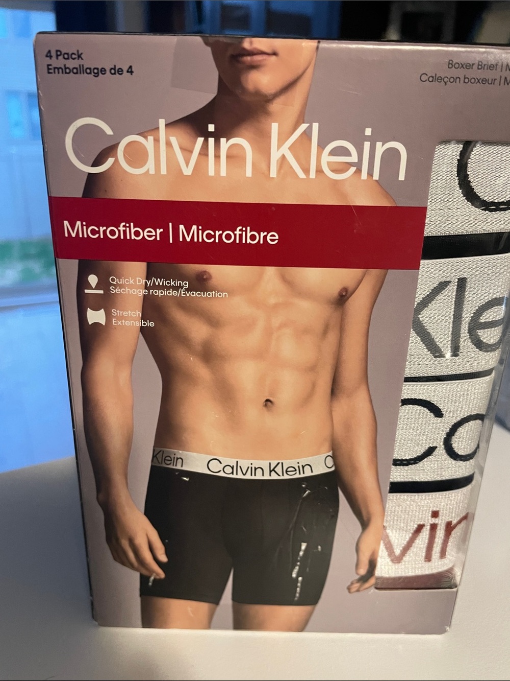 Calvin Klein Men’s Microfiber Boxer Briefs – Black (4 Pack)